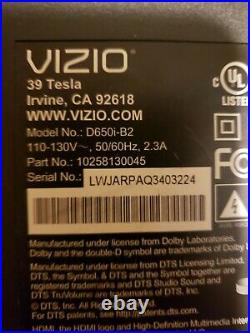 VIZIO D650i-B2 Complete Set! Main Power supply video & T-Con! Withcords