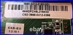 VIZIO E65-E0 Main /T-con Boards 3665-0412-0150(3D), 15Y FU11BPCMTA4V0.4