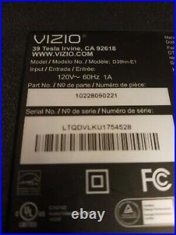 Vizio D39hn-E1 TV Repair Kit 756TXHCB01K0570 Serial LTQDVLKU With Main & Power