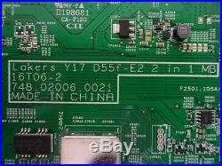 Vizio D55F-E2 Main Board (748.02006.0021, 16T06-2) 791.02010. A001