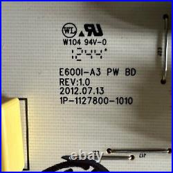 Vizio OEM Power & Main Model E60Li-A3 Part PW 09-60CAP000-00, Main Y8385864S