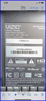 Vizio OLED65-H1 TV Main Board (715GA847-M01-B00-005Y) Cables EUC Anti-Static Bag